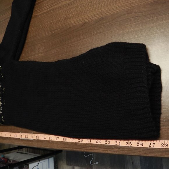 Brooks Brothers Wool Fair Isle Sweater Women S Black Layering Winter Sports Boho - Picture 10 of 14